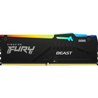 Kingston FURY Beast KF560C36BBEAK2-64 Gaming System Memory, DIMM, DDR5, 6000MHz, RGB, 64GB (2 x 32GB), Black Heatsink, 288 Pin, 1.35v, CL36 Kingston FURY Beast KF560C36BBEAK2-64 Gaming System Memory, DIMM, DDR5, 6000MHz, RGB, 64GB (2 x 32GB), Black Heatsink, 288 Pin, 1.35v, CL36